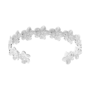 BRACELET ACIER FLEURS 60MM