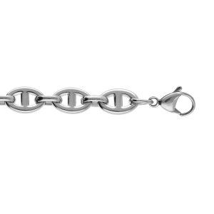 BRACELET ACIER MAILLE MARINE 19+3CM