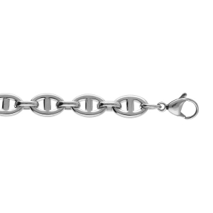 BRACELET ACIER MAILLE MARINE 19+3CM