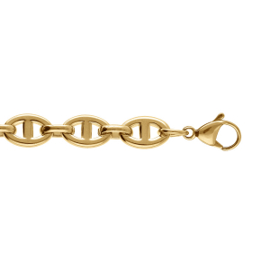 BRACELET ACIER MAILLE MARINE 19+3CM