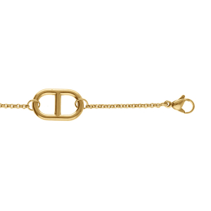 BRACELET ACIER DORÉ MAILLE MARINE 16+3CM