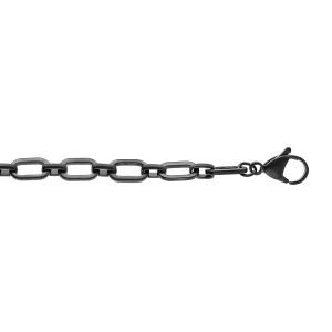 BRACELET ACIER PVD NOIR 19+3CM