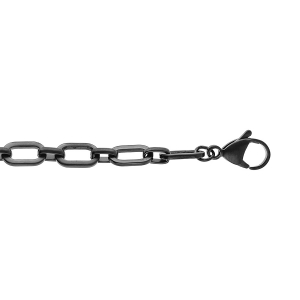 BRACELET ACIER PVD NOIR 19+3CM