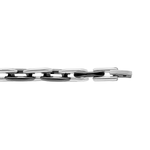 BRACELET ACIER ET PVD NOIR 20.5CM