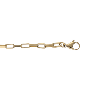 BRACELET ACIER ET PVD DORÉ 17+4CM
