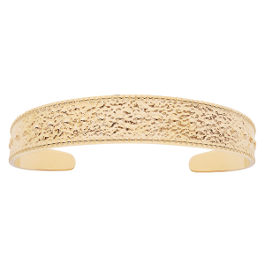 BRACELET JONC ACIER ET PVD DORÉ 60*50MM