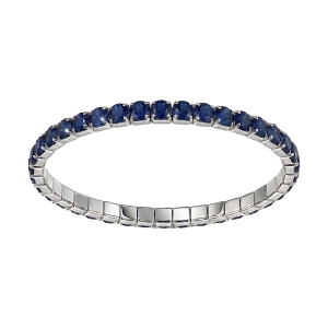 BRACELET ACIER ELASTIQUE RAIL OXYDES BLEU