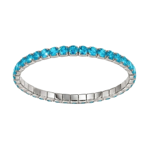 BRACELET ACIER ELASTIQUE RAIL OXYDES BLEU CIEL