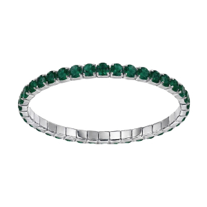 BRACELET ACIER ELASTIQUE RAIL OXYDES VERT FONCÉ