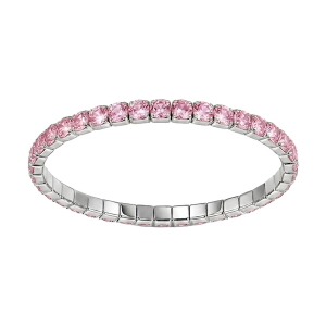 BRACELET ACIER ELASTIQUE RAIL OXYDES ROSE