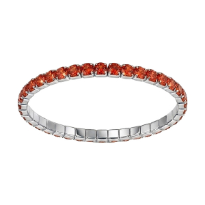 BRACELET ACIER ELASTIQUE RAIL OXYDES ROUGE