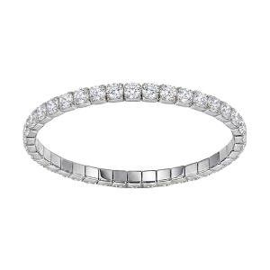 BRACELET ACIER ELASTIQUE RAIL OXYDES BLANC