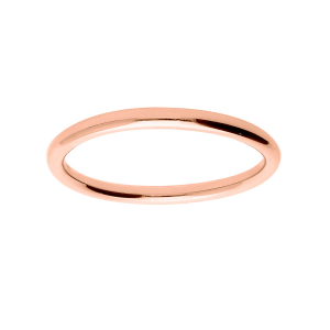 BRACELET ACIER ET PVD ROSE JONC 6MM DIAM 62MM