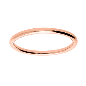 BRACELET ACIER ET PVD ROSE JONC 6MM DIAM 65MM