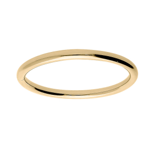 BRACELET ACIER ET PVD DORÉ RIGIDE TUBE 6MM 65MM