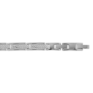 BRACELET ACIER  DOUBLE FERMOIR 19CM + 2CM REGLABLE DOUBLE FERMOIR