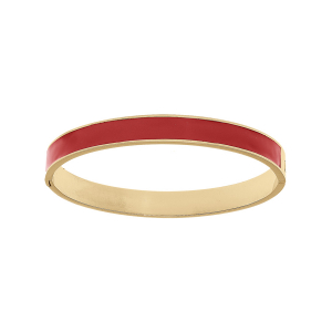 BRACELET ACIER RIGIDE ARTICULÉE 8MM 60MM RÉSINE ROUGE