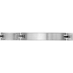 BRACELET ACIER AVEC PLAQUE A GRAVER 20CM + 1,5CM RÉGLABLE DOUBLE FERMOIR