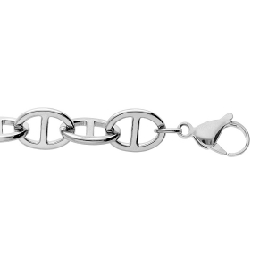 BRACELET ACIER MAILLE MARINE 21,5CM