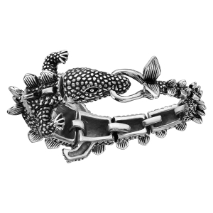 BRACELET ACIER LEZARD ARTICULE 23,5CM