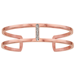 BRACELET ACIER ET PVD ROSE RIGIDE