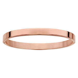 BRACELET ACIER ET PVD ROSE 6MM ARTICULE VIERGE A GRAVER 59*51MM