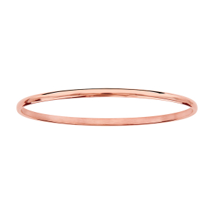 BRACELET ACIER ET PVD ROSE DEMI JONC 3MM DIAM 60MM