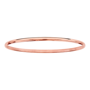 BRACELET ACIER ET PVD ROSE DEMI JONC 3MM DIAM 65MM