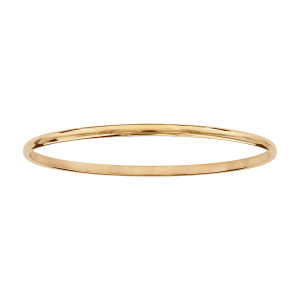 BRACELET ACIER ET PVD DORÉ DEMI JONC 3MM DIAM 60MM