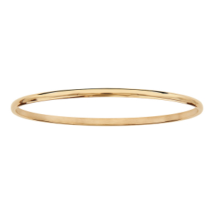 BRACELET ACIER ET PVD DORÉ DEMI JONC 3MM DIAM 65MM