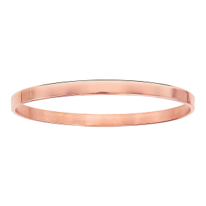 BRACELET ACIER ET PVD ROSE RIGIDE 5MM A GRAVER DIAM 60MM
