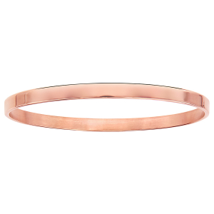 BRACELET ACIER ET PVD ROSE RIGIDE 5MM A GRAVER DIAM 65MM