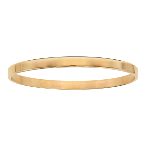 BRACELET ACIER ET PVD DORÉ RIGIDE 5MM A GRAVER DIAM 60MM