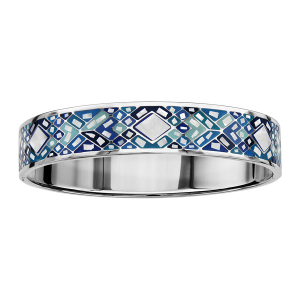 BRACELET ACIER ARTICULE STELLA MIA DEGRADE DE BLEU ET NACRE BLANCHE 62x56