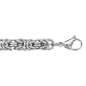 BRACELET ACIER MAILLE ROYALE 19+2CM