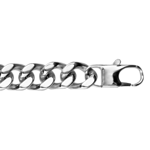 BRACELET ACIER MAILLE GOURMETTE 12MM 23CM