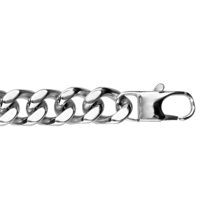 BRACELET ACIER MAILLE GOURMETTE 12MM 23CM