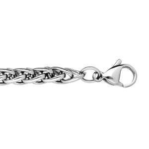 BRACELET ACIER PALMIER 6MM 16,5+2,5CM