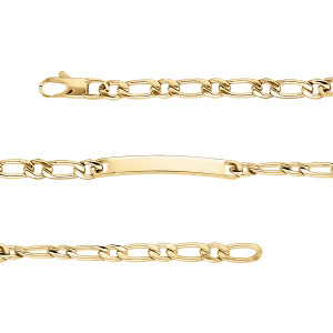 IDENTITE ACIER DORÉ  1+1 5MM 18CM