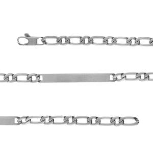 IDENTITE ACIER SATINÉ 1+1 5MM 18CM IDENTITE ACIER SATINÉ 1+1 5MM 18CM