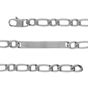 IDENTITE ACIER SATINÉ 1+1 7MM 21CM