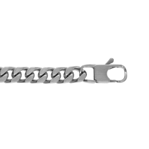 BRACELET ACIER SATINÉ MAILLE GOURMETTE 8MM 21,5CM