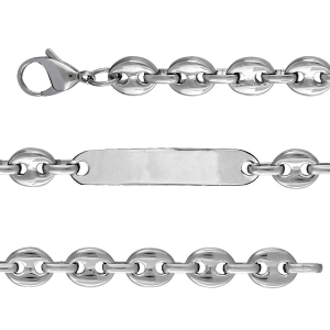 IDENTITE ACIER GRAIN DE CAFE 9,5MM 21CM