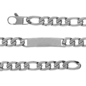 IDENTITE ACIER SATINÉ 1+3 9MM 21CM