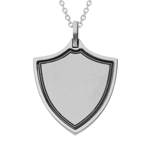 COLLIER ACIER PENDENTIF ACIER VIERGE A GRAVER 50+5CM
