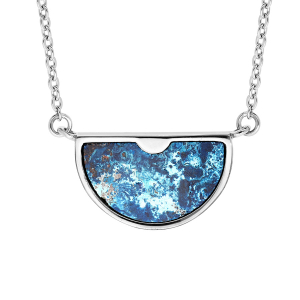 COLLIER ACIER PIERRE CHRYSOCOLLE 38+7CM