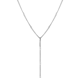 COLLIER ACIER FORME CRAVATE 38+5CM