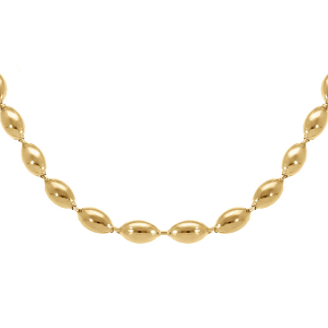 COLLIER ACIER DORÉ  45+5CM