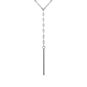 COLLIER ACIER FORME CRAVATE  38+5CM