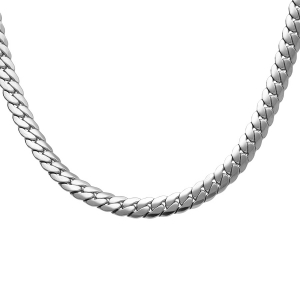 COLLIER ACIER MAILLE ANGLAISE 7.5MM  42+5CM